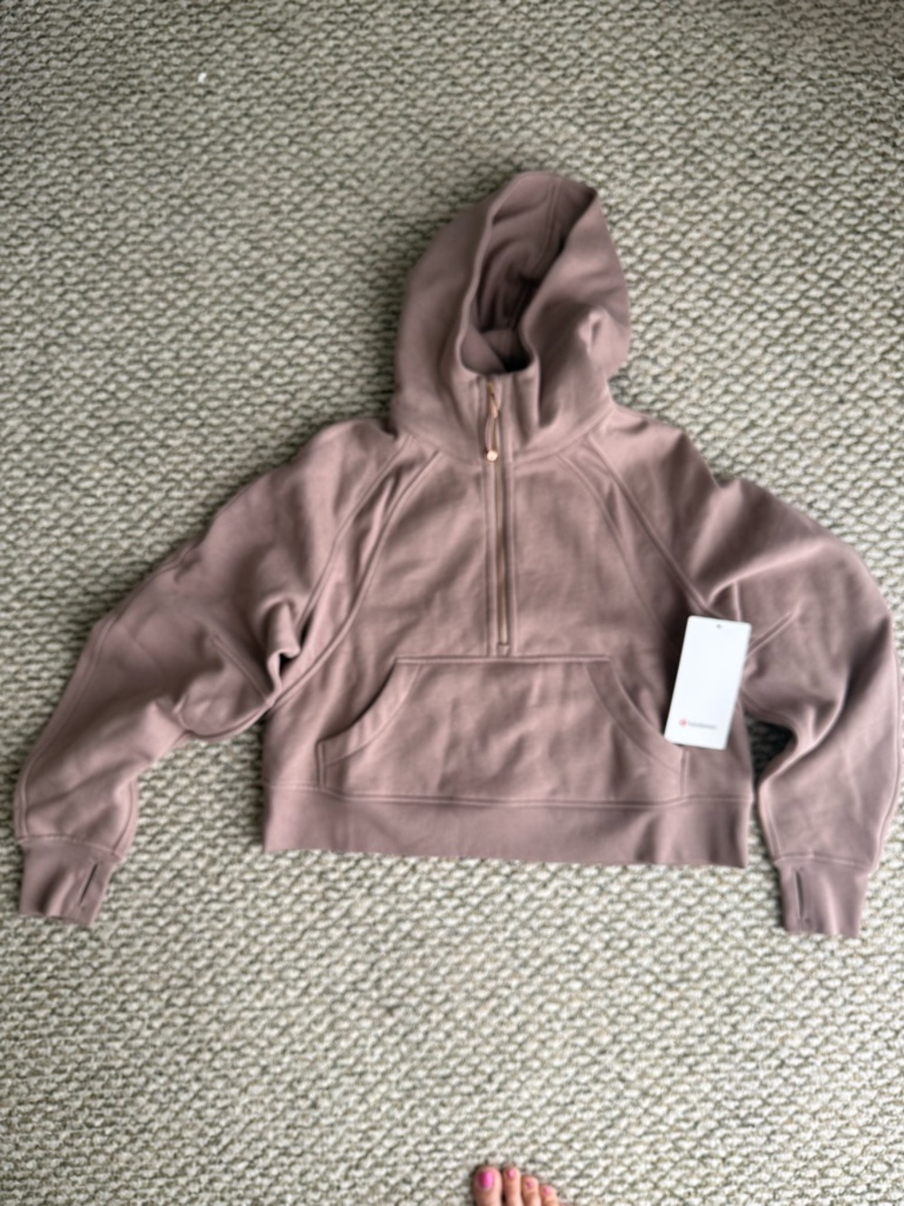 Lululemon scuba oversized half zip hoodie nwt xs/s ashr/rsgo